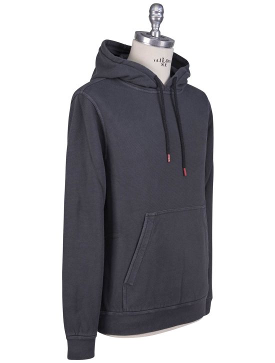 Kiton Kiton Gray Cotton Sweater Hood Gray 001