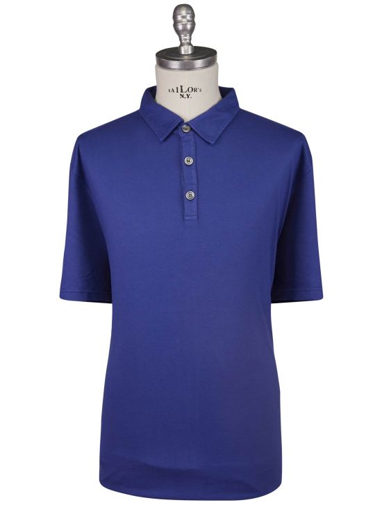 Kiton Kiton Blue Cotton Cashmere Polo Blue 000