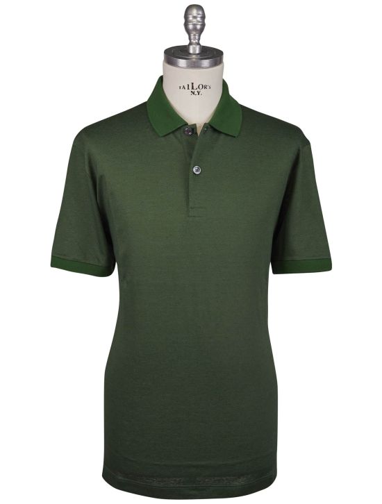 Kiton Kiton Green Linen Cotton Polo Green 000