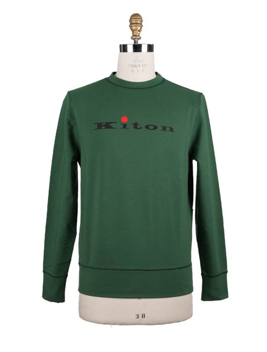 Kiton Kiton Green Cotton Sweater Crewneck Green 000