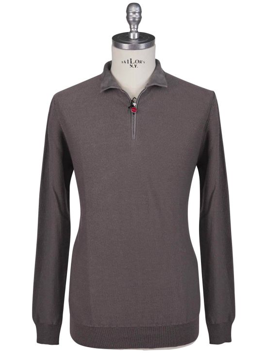 Kiton Kiton Brown Linen Cashmere Sweater Polo Brown 000