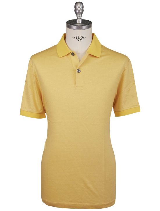 Kiton Kiton Yellow Linen Cotton Polo Yellow 000