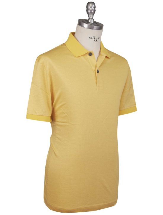 Kiton Kiton Yellow Linen Cotton Polo Yellow 001