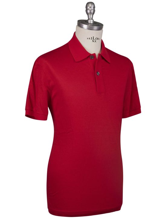 Kiton Kiton Red Linen Cotton Polo Red 001