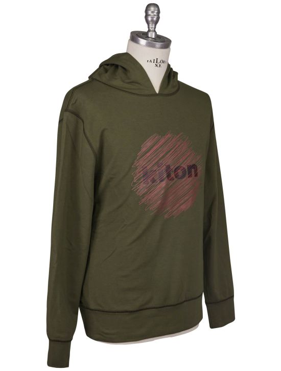 Kiton Kiton Green Red Cotton EA Sweater Green / Red 001