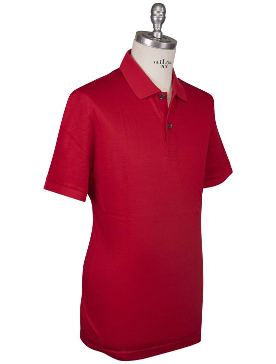 Kiton Kiton Red Linen Cotton Polo Red 001