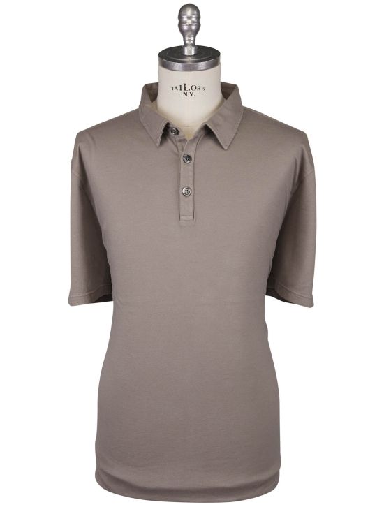 Kiton Kiton Taupe Cotton Cashmere Polo Taupe 000