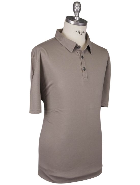 Kiton Kiton Taupe Cotton Cashmere Polo Taupe 001