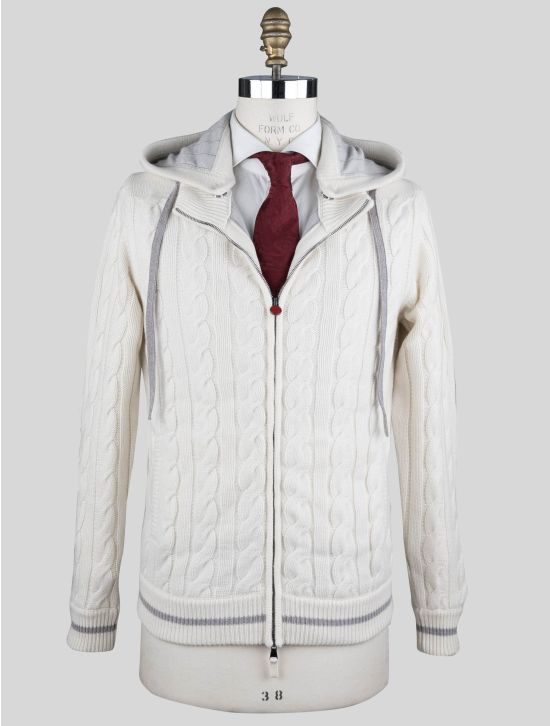 Kiton Kiton White Cashmere Bomber Coat White 000