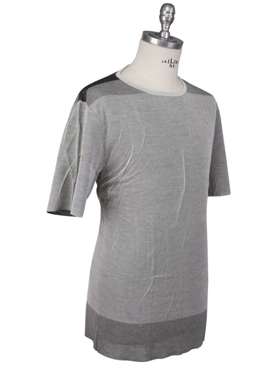 KNT Kiton Knt Gray Cashmere Cotton T-Shirt Gray 001