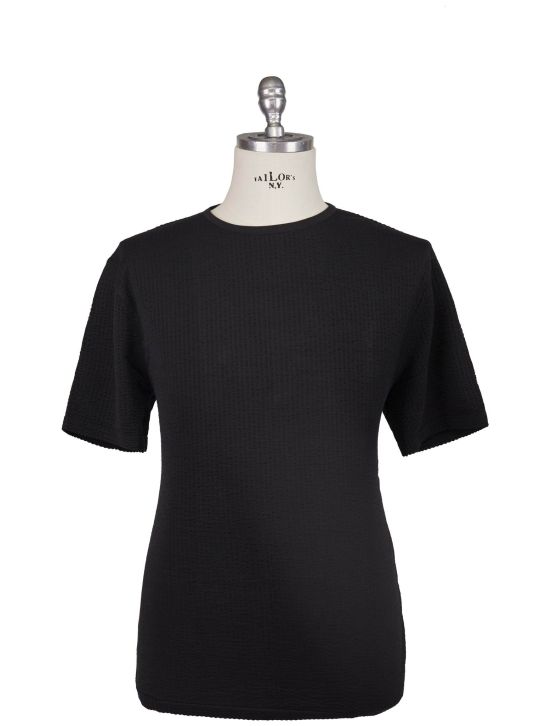 KNT Kiton Knt Black Cotton T-Shirt Black 000