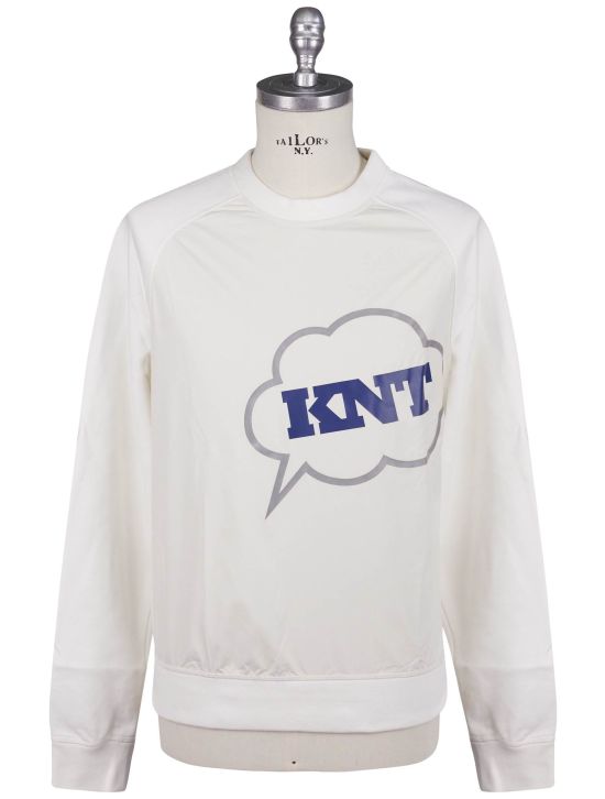 KNT Kiton Knt White Cotton Sweater Crewneck White 000