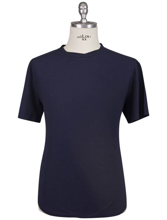 KNT Kiton Knt Blue Cotton T-Shirt Blue 000