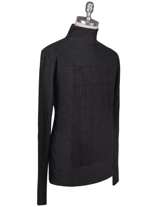 KNT Kiton Knt Gray Wool Cashmere Sweater Turtle Neck Gray 001