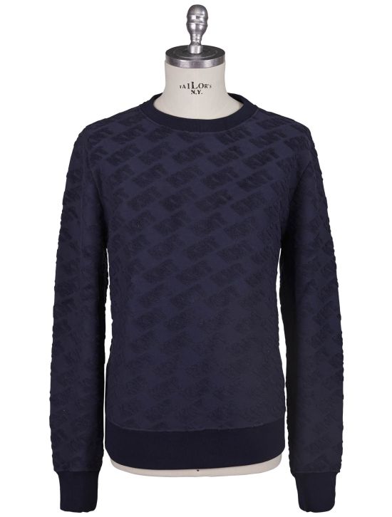 KNT Kiton Knt Blue Cotton PA Sweater Blue 000