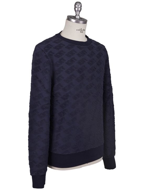 KNT Kiton Knt Blue Cotton PA Sweater Blue 001