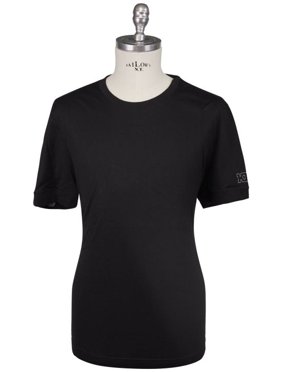 KNT Kiton Knt Black Cotton T-shirt Black 000