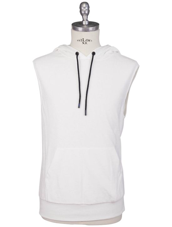 KNT Kiton Knt White Cotton Sweater Gilet White 000