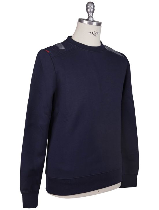 KNT Kiton Knt Blue Viscose EA Sweater Crewneck Blue 001