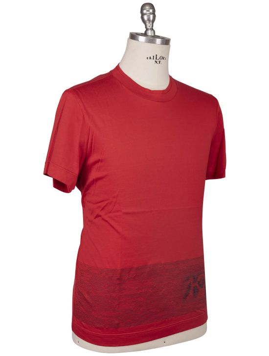 KNT Kiton Knt Red Cotton T-Shirt Red 001