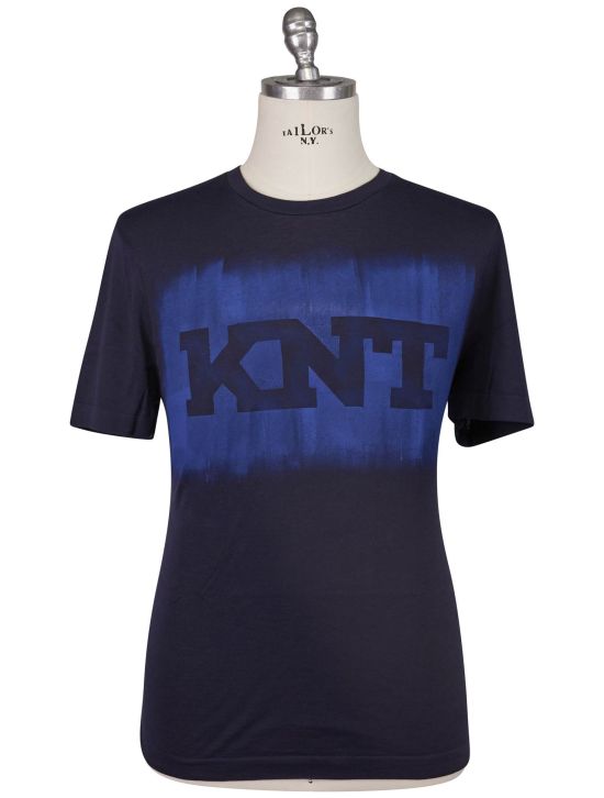 KNT Kiton Knt Blue Cotton T-Shirt Blue 000