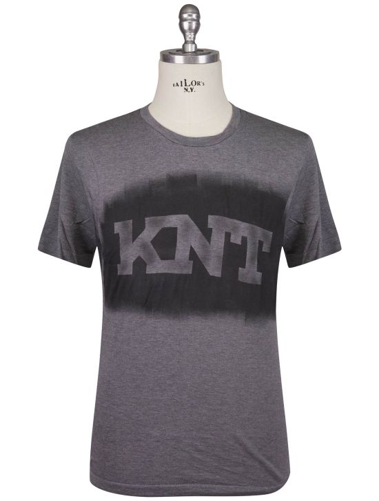 KNT Kiton Knt Gray Cotton T-Shirt Gray 000