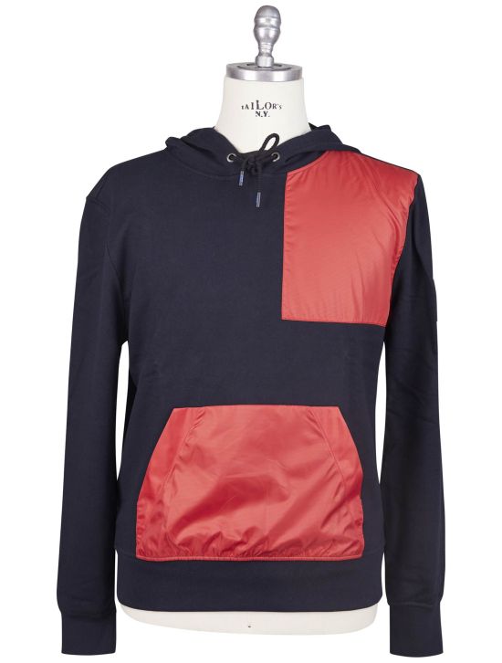 KNT Kiton Knt Blue Red Cotton Sweater Blue / Red 000