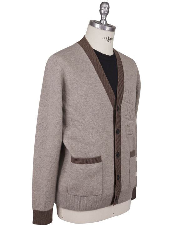 KNT Kiton Knt Brown Virgin Wool Cashmere Sweater Cardigan Brown 001