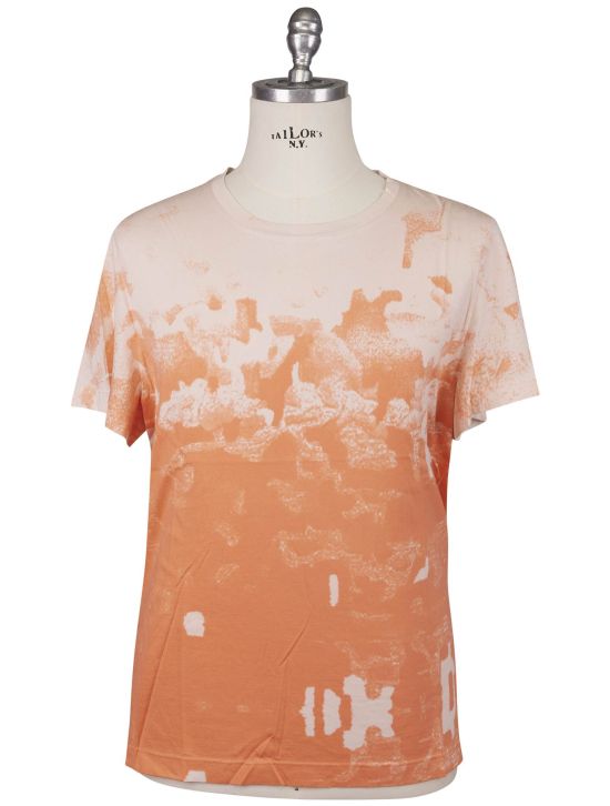 KNT Kiton Knt Orange Cotton T-Shirt Orange 000