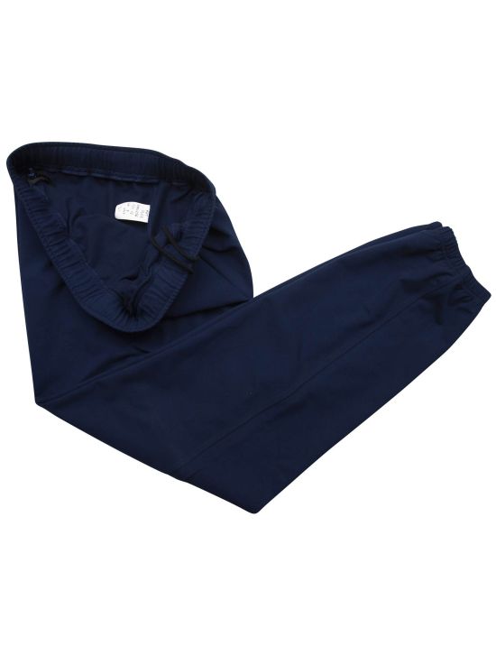 KNT Kiton KNT Blue Cotton Ea Pants Blue 001