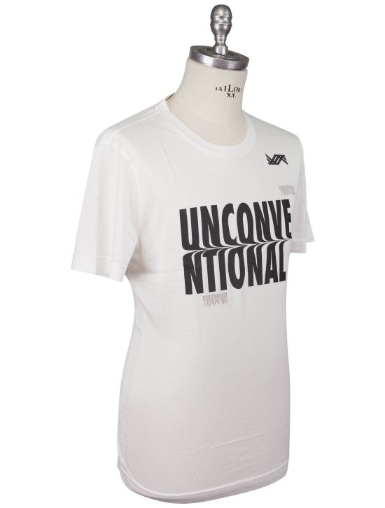 KNT Kiton Knt White Black Cotton T-Shirt White / Black 001