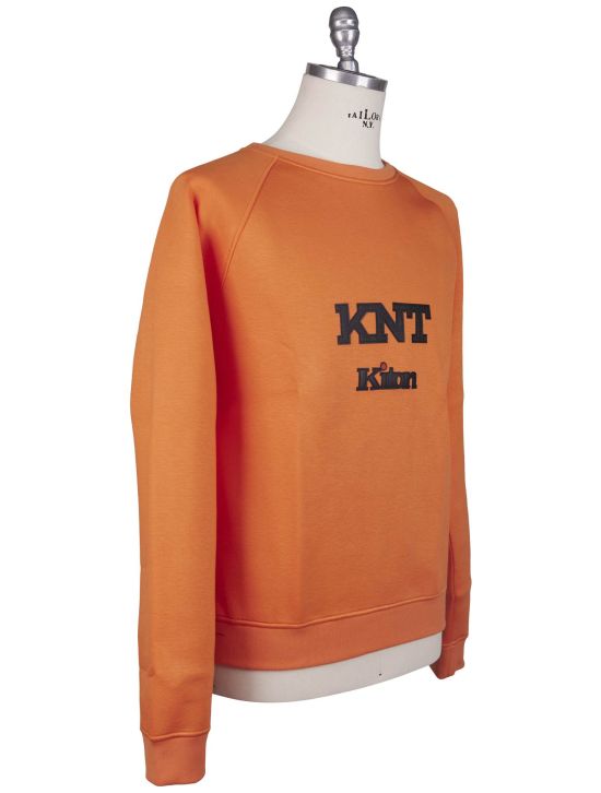 KNT Kiton Knt Orange Viscose Ea Sweater Crewneck Orange 001