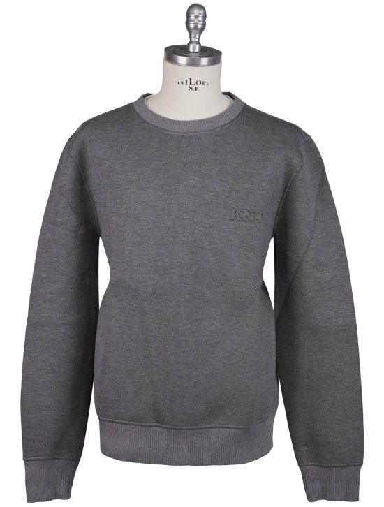 KNT Kiton Knt Gray Viscose Ea Sweater Crewneck Gray 000