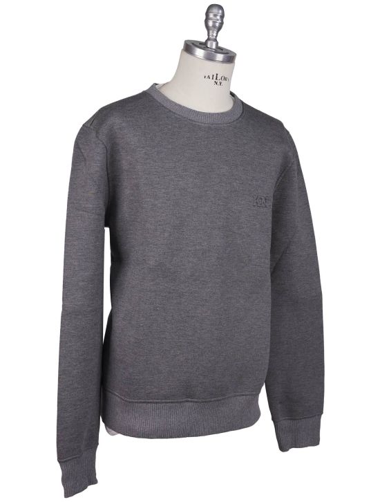 KNT Kiton Knt Gray Viscose Ea Sweater Crewneck Gray 001