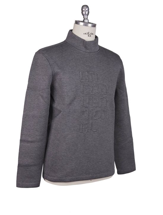 KNT Kiton Knt Gray Viscose Ea Sweater Half Neck Gray 001