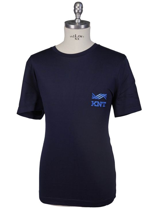 KNT Kiton Knt Blue Cotton T-Shirt Blue 000