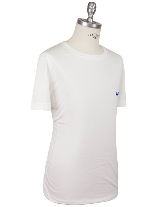 KNT Kiton Knt White Cotton T-Shirt White 001