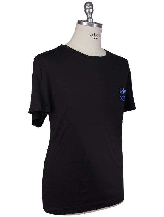 KNT Kiton Knt Black Cotton T-Shirt Black 001