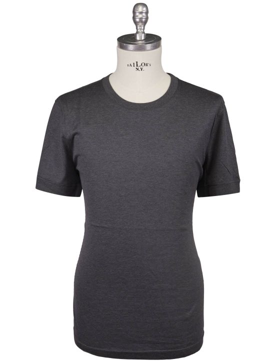 KNT Kiton Knt Gray Cotton T-Shirt Gray 000