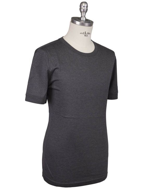 KNT Kiton Knt Gray Cotton T-Shirt Gray 001