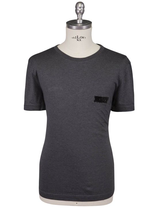 KNT Kiton Knt Gray Cotton T-Shirt Gray 000