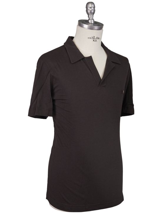 KNT Kiton Knt Brown Cotton Silk Polo Brown 001