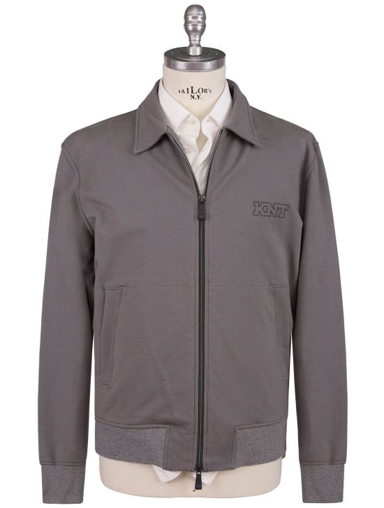 KNT Kiton Knt Gray Cotton EA Coat Gray 000