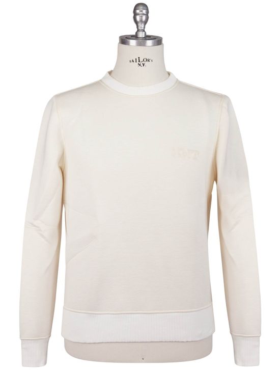 KNT Kiton Knt White Viscose Ea Sweater Crewneck White 000