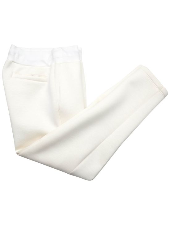 KNT Kiton KNT White Viscose Ea Pants White 000