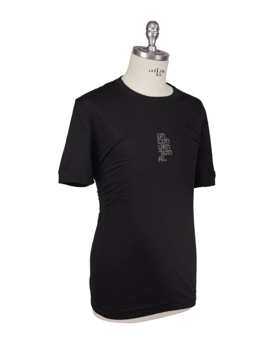 KNT Kiton Knt Black Cotton T-Shirt Black 001