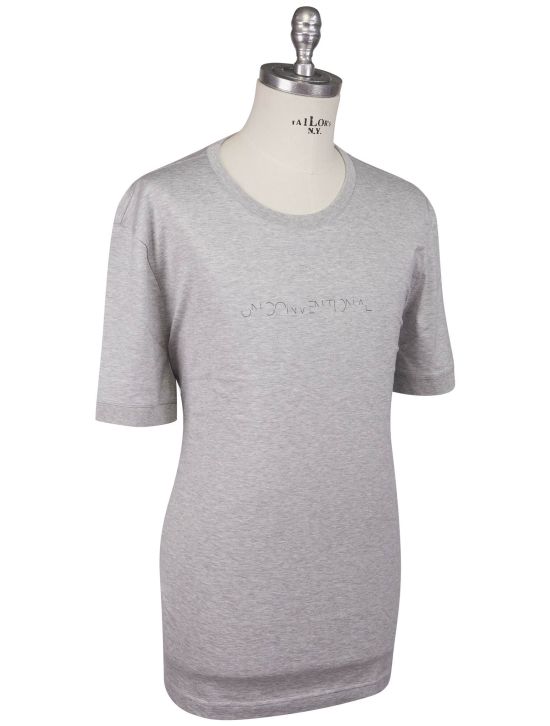 KNT Kiton Knt Gray Cotton T-Shirt Gray 001