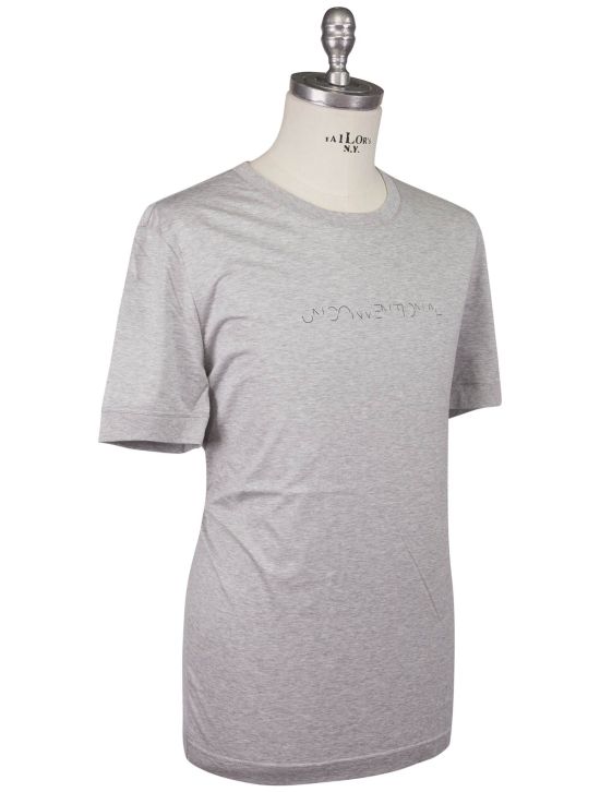 KNT Kiton Knt Gray Cotton T-Shirt Gray 001