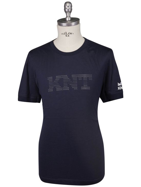 KNT Kiton Knt Blue Cotton T-Shirt Blue 000