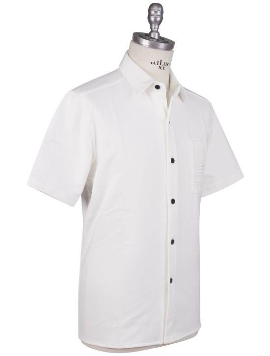 KNT Kiton Knt White Cotton Ea Shirt White 001